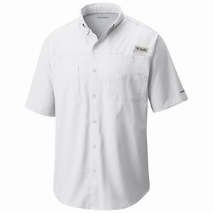 Columbia PFG Tamiami™ II Shortärmad Skjorta Herr Vita (XHRAS8603)